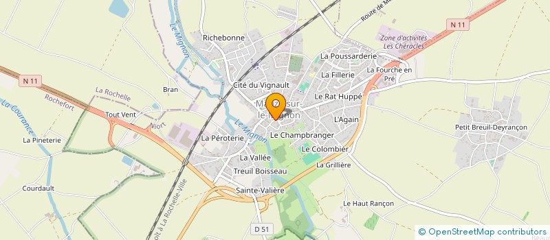 localisation de l'entreprise A.P.A.S.A.D. à MAUZE-SUR-LE-MIGNON