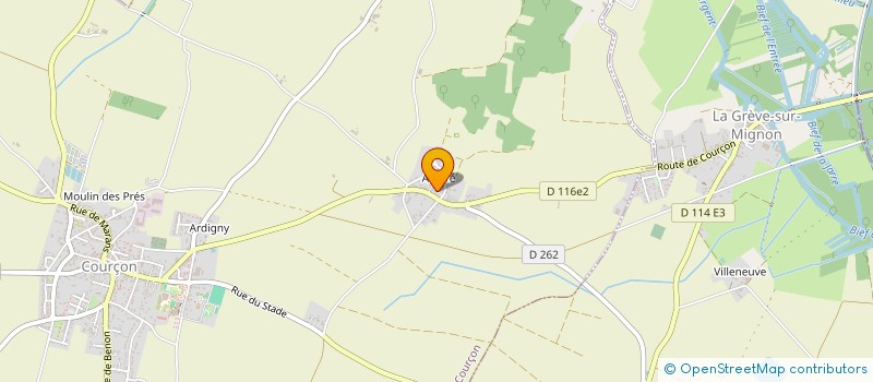 localisation de l'entreprise A + P ARCHITECTURE INTERIEURE  COURCON