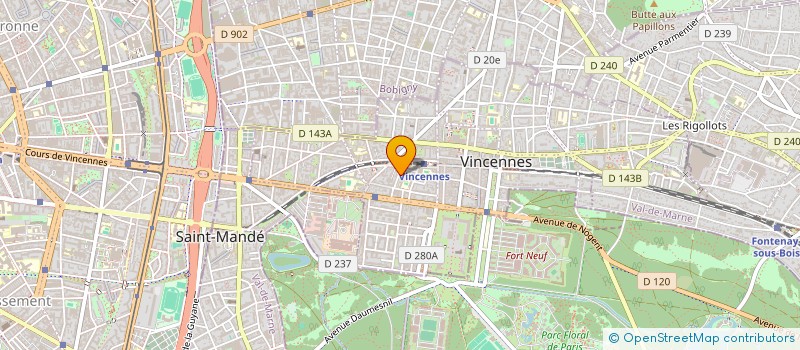 localisation de l'entreprise A.P.B. GRAPHIC  VINCENNES