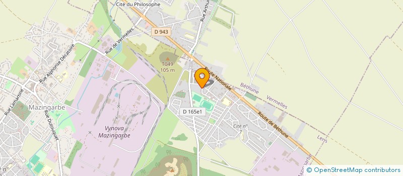 localisation de l'entreprise A.P.B.P.  MAZINGARBE