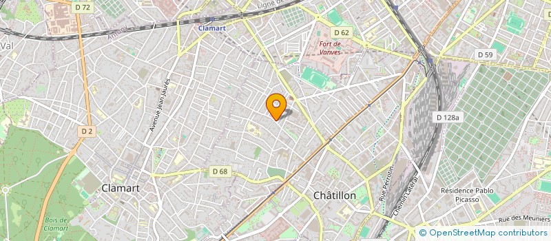 localisation de l'entreprise A.P.C O'P'TIT CREUX  CHATILLON