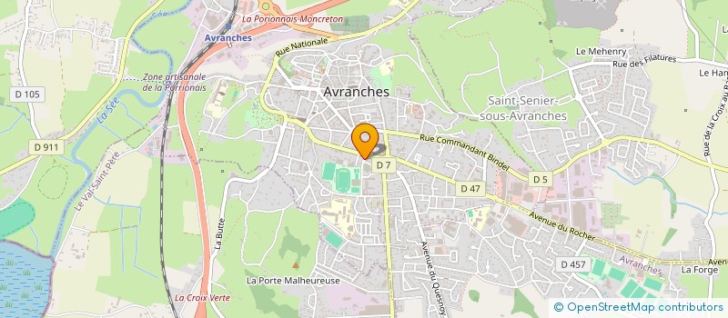 localisation de l'entreprise A.P.E. '1,2,3 SOLEIL' - ASSOCIATION DES PARENTS D'ELEVES DU GROUPE SCOLAIRE PIERRE MENDES-FRANCE.  AVRANCHES