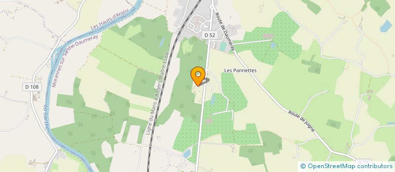 localisation de l'entreprise A.P.E. ASSOCIATION PARENTS D'ELEVES  MORANNES SUR SARTHE-DAUMERAY