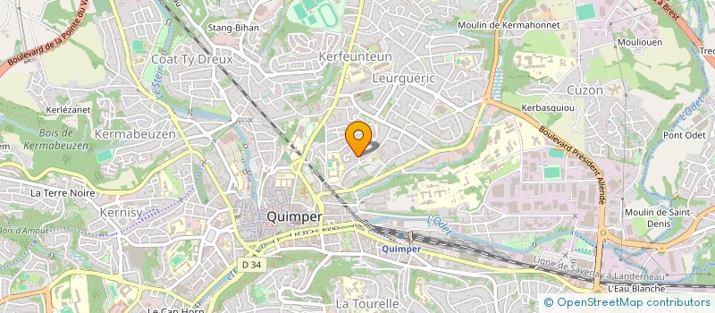 localisation de l'entreprise A P E C F ASSOCIATION PROPRIETAIRE DE L'ENSEIGNEMENT CATHOLIQUE DU FINISTERE  QUIMPER