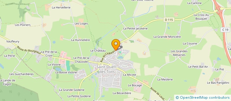 localisation de l'entreprise A.P.E.L.  SAINT-OUEN-DES-TOITS