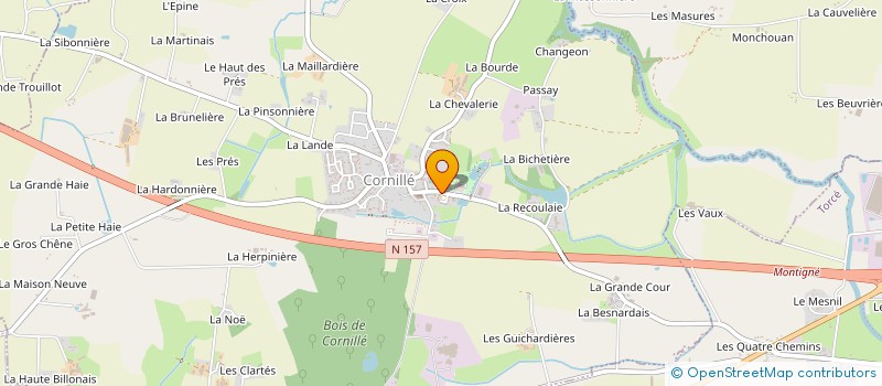 localisation de l'entreprise A.P.E.L. DE L'ECOLE PRIVEE MIXTE DE LA COMMUNE DE CORNILLE  CORNILLE