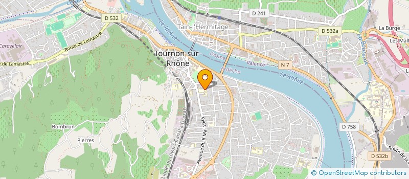 localisation de l'entreprise A.P.E.L DU COURS LIBRE DU SACRE-COEUR DE TOURNON SUR RHONE (ECOLE MATERNELLE ET PRIMAIRE) à TOURNON-SUR-RHONE