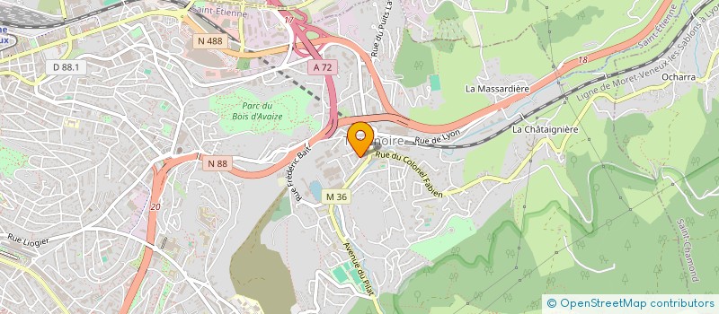 localisation de l'entreprise A.P.E.L. SAINTE BLANDINE  SAINT-ETIENNE