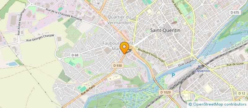 localisation de l'entreprise A. P. E. TOUS UNIS POUR AUBRYET DESJARDINS à SAINT-QUENTIN