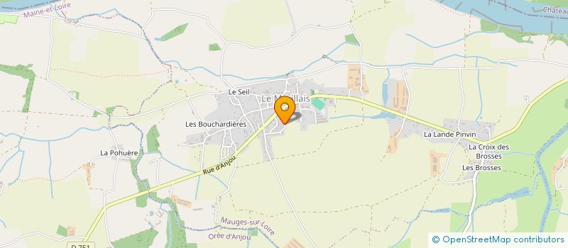 localisation de l'entreprise A.P . ELECTRICITE à MAUGES-SUR-LOIRE