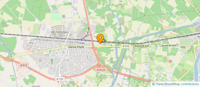 localisation de l'entreprise A.P ENERGIES à VIAS