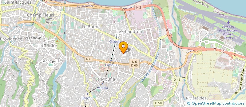 localisation de l'entreprise A.P.F.F. OI - ASSOCIATION PARENTS FOOTBALL FEMININ OCEAN INDIEN  SAINT-DENIS