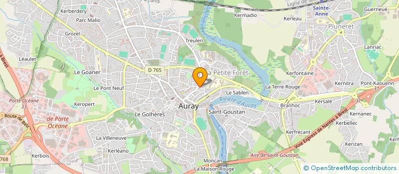 localisation de l'entreprise A.P.G. INVEST à AURAY