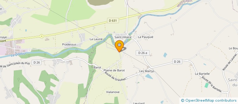 localisation de l'entreprise A.P.H. ATTELAGE PASSION HANDICAP  SAINT-JULIEN-DU-PUY