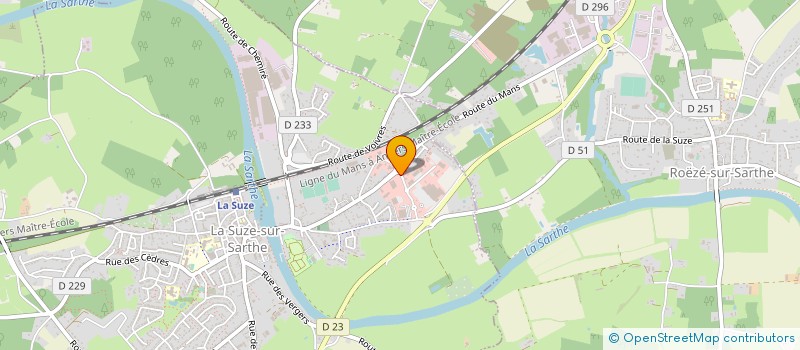 localisation de l'entreprise A.P.I. à LA SUZE-SUR-SARTHE