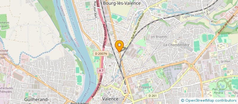 localisation de l'entreprise A.P.I.  BOURG-LES-VALENCE