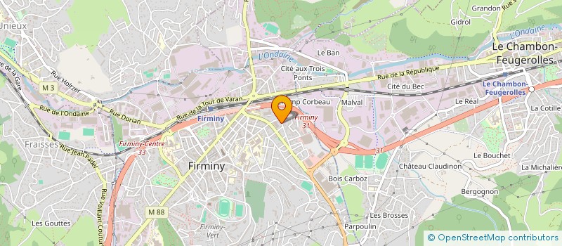 localisation de l'entreprise A.P.I.AMATLLER PROCTECTION INCENDIE à FIRMINY