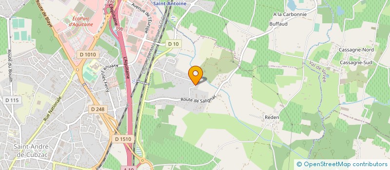 localisation de l'entreprise A.P.I. GAINE à SAINT-ANDRE-DE-CUBZAC