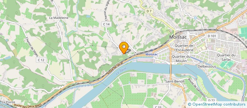 localisation de l'entreprise A.P. IMMO  MOISSAC