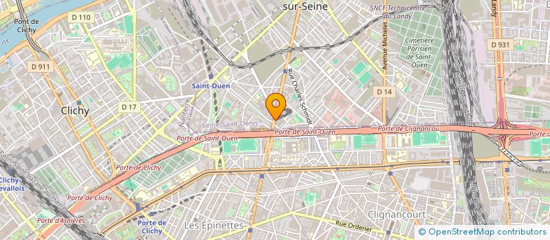 localisation de l'entreprise A.P.M. à SAINT-OUEN-SUR-SEINE
