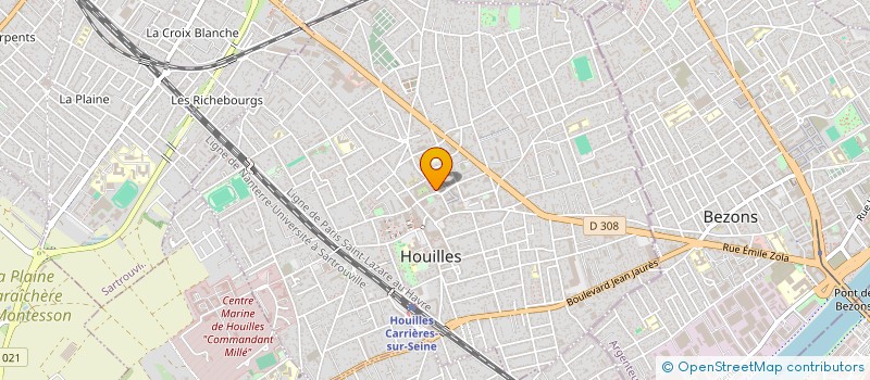 localisation de l'entreprise A.P.M à HOUILLES