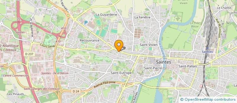 localisation de l'entreprise A.P.M. - MERCURE à SAINTES