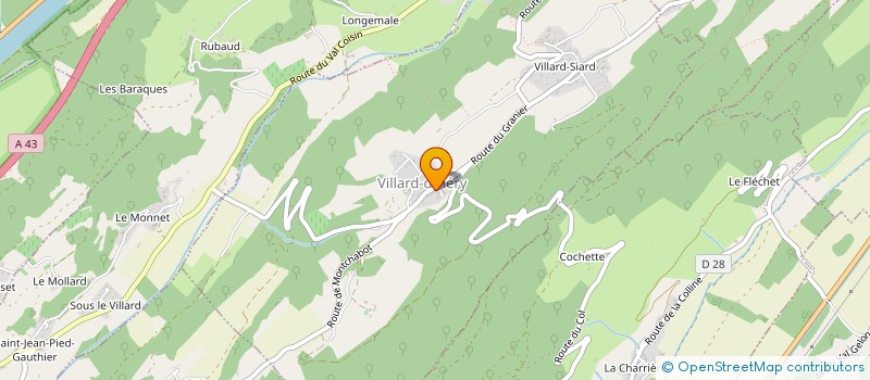 localisation de l'entreprise A P M S  VILLARD-D'HERY