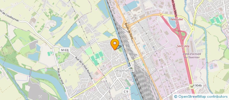 localisation de l'entreprise A.P.P.S.  LESPINASSE