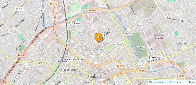 localisation de l'entreprise A.P.R.  ROUBAIX