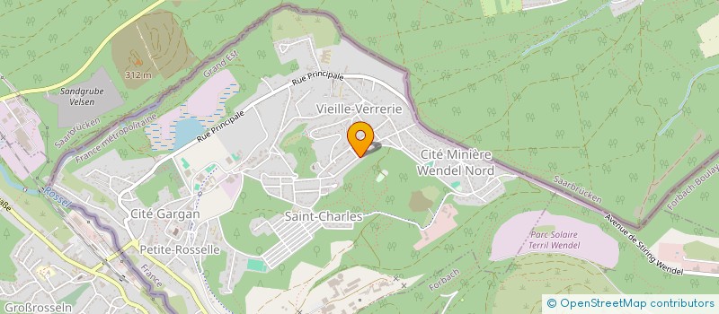 localisation de l'entreprise A.P-R.T. ASSOCIATION DE PETITE ROSSELLE DE THEATRE  PETITE-ROSSELLE