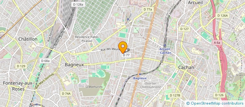 localisation de l'entreprise A.P.S à BAGNEUX