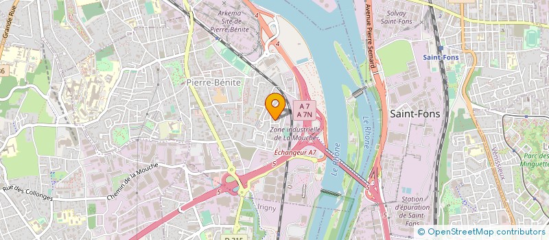 localisation de l'entreprise A P S  OULLINS-PIERRE-BENITE