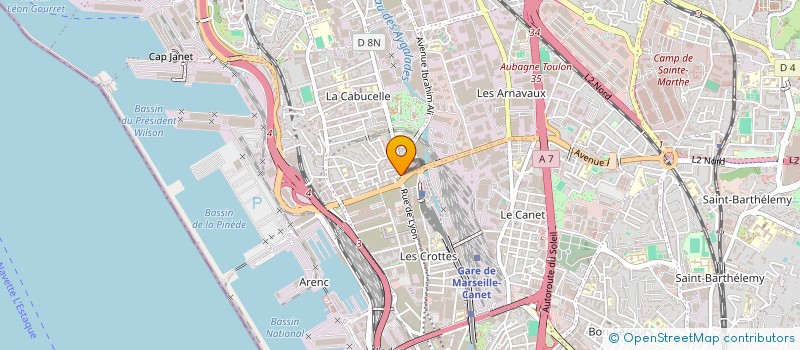 localisation de l'entreprise A.P.S.M. PRESTATION SERVICE à MARSEILLE