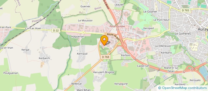 localisation de l'entreprise A.P. SELLERIE à AURAY