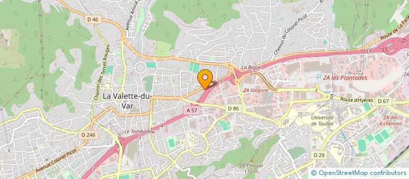 localisation de l'entreprise A P SPORTS à LA VALETTE-DU-VAR