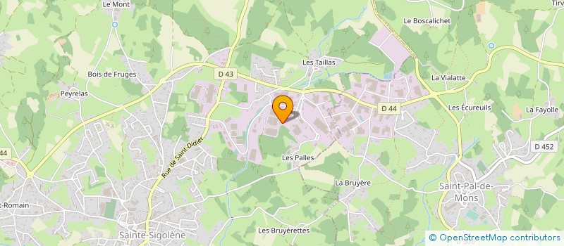 localisation de l'entreprise A.P. TRAMAPLAST à SAINTE-SIGOLENE