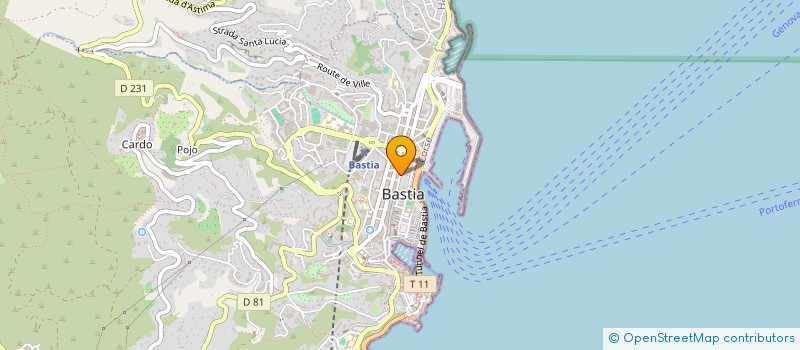 localisation de l'entreprise A PACE à BASTIA