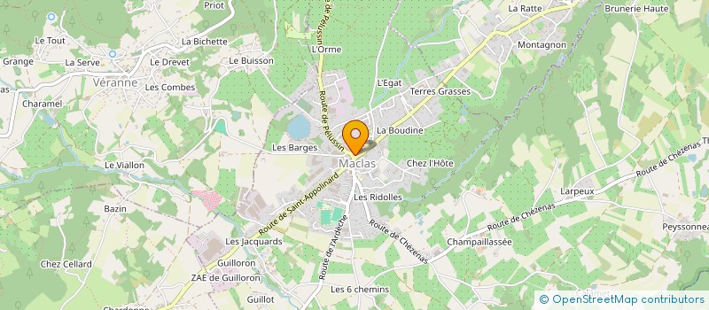 localisation de l'entreprise A. PARET à SAINT-PIERRE-DE-BŒUF