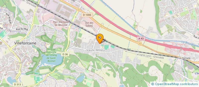 localisation de l'entreprise A.PARRINELLO  VAULX-MILIEU