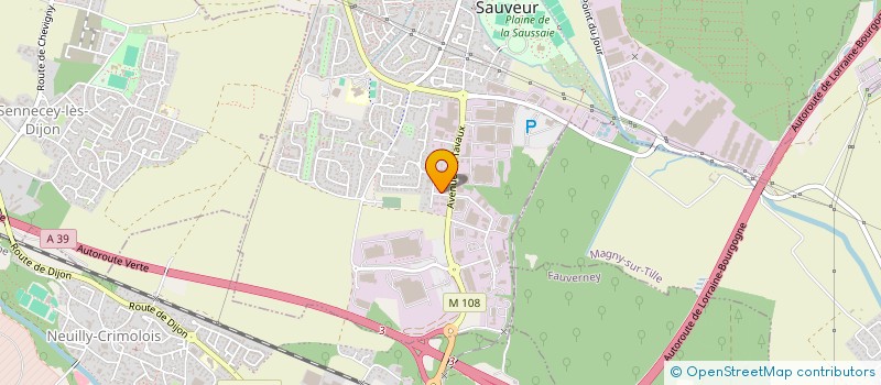 localisation de l'entreprise A. PERES PEINTURE  CHEVIGNY-SAINT-SAUVEUR