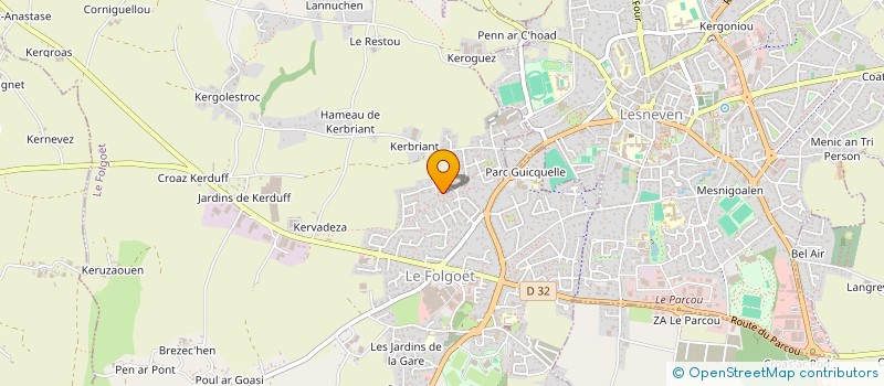 localisation de l'entreprise A POINT D'AIGUILLE  LE FOLGOET