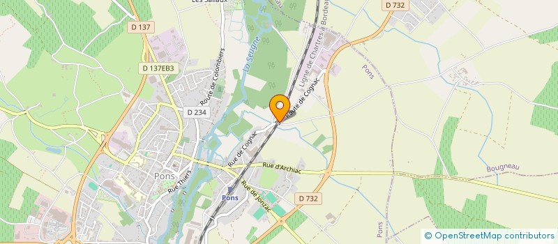 localisation de l'entreprise A PONS LA FORME  BOUGNEAU