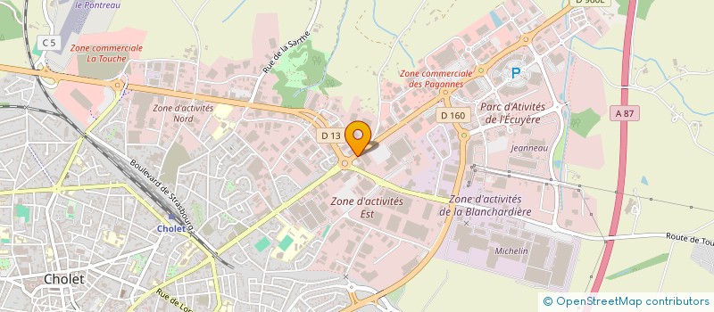 localisation de l'entreprise A PORTEE 2 MAINS à CHOLET