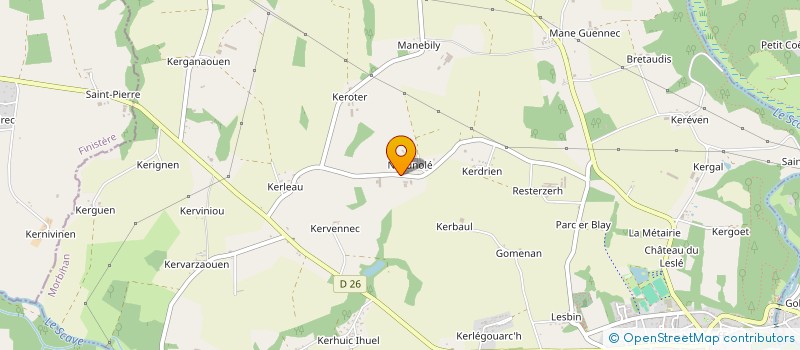 localisation de l'entreprise A'PRIM  PONT-SCORFF