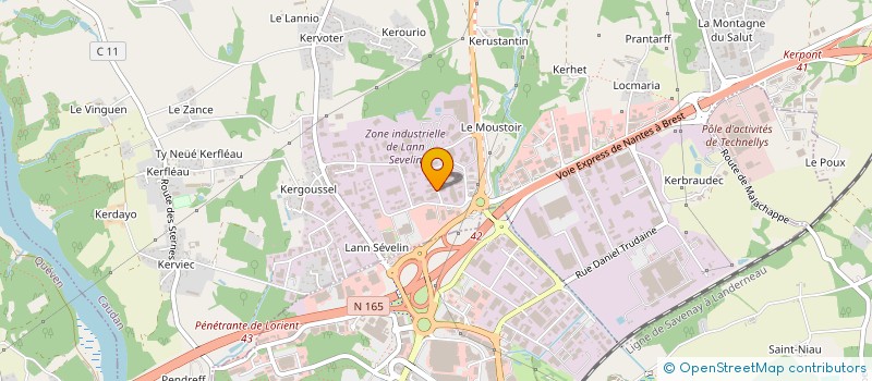 localisation de l'entreprise A-PRO-BATI à CAUDAN