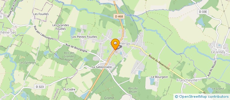 localisation de l'entreprise A. PROST 2011  CHAUMERGY