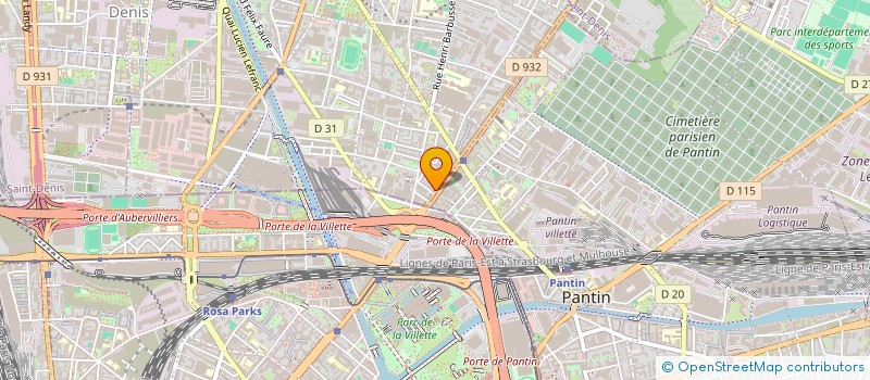 localisation de l'entreprise A. R. à AUBERVILLIERS