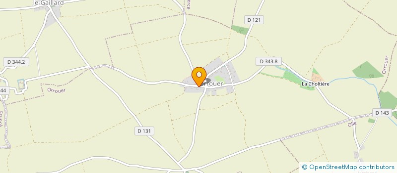 localisation de l'entreprise A.R.A.E. à ORROUER
