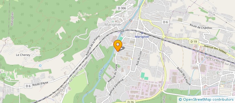 localisation de l'entreprise A.R.A. TP à MARIGNIER