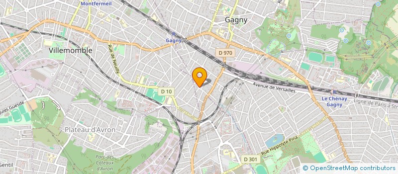 localisation de l'entreprise A.R.C. à GAGNY